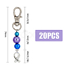 SUPERFINDINGS 20Pcs ABS Plastic Imitation Pearl Beads Keychain HJEW-FH0001-25-2