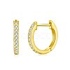 925 Sterling Silver Micro Pave Cubic Zirconia Hoop Earrings for Women EJEW-P231-71G-1