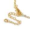Golden Brass Crescent Moon Pendant Necklace with Rhinestone NJEW-Z015-01D-G-3