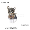 Cat Shaped Alloy Enamel Pins PW-WG2C75B-01-5