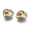 Brass Micro Cubic Zirconia Charms KK-N231-125C-02-NF-3