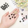 Nbeads Natural Black Stone European Large Hole Beads G-NB0003-72B-02-3