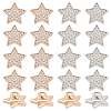 AHADERMAKER 20Pcs 2 Colors Zinc Alloy Rhinestone Shank Buttons AJEW-GA0006-90-1