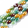 Electroplate Glass Beads Strands EGLA-N002-09C-1