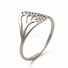 Non-Tarnish 304 Stainless Steel Hollow Out Butterfly Wing Finger Ring for Women RJEW-K239-13P-3