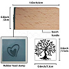 Square Wooden Stamps DIY-WH0546-009-2