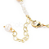 Natural White Shell & Pearl Beaded Bracelet for Women BJEW-T021-01G-4