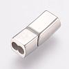 Tarnish Resistant 304 Stainless Steel Magnetic Clasps with Glue-in Ends STAS-E138-06P-2