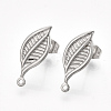 Non-Tarnish 304 Stainless Steel Stud Earring Findings X-STAS-S079-66B-2