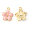 Light Gold Plated Alloy Enamel Pendants ENAM-R136-17C-2