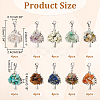 Unicraftale 4 Sets 10 Styles Mixed Stone Chip Beads Pendant Decorations Sets HJEW-UN0001-13-4