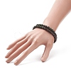 Natural Serpentine & Synthetic Non-magnetic Hematite Beads Energy Stretch Bracelets Set BJEW-JB07142-05-7