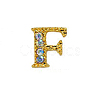 Alloy Gold Rhinetone Letters Nail Stud Cabochons MRMJ-S047-023F-1