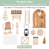 Wooden & Plastic Christmas Patio Miniature Ornament Set DIY-WH0021-62-2