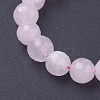 Natural Rose Quartz Beads Strands G-G099-F8mm-15-3