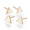 Brass Stud Earring Findings X-KK-N186-63G-2