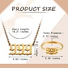 Angel Number Pendant Necklace & Open Cuff Ring JX203A-3