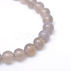 Round Natural Grey Agate Bead Strands X-G-R345-6mm-07-2
