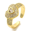 Brass Micro Pave Cubic Zirconia Rings for Women RJEW-E295-08G-01-1