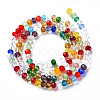 Faceted Glass Beads Strands X-GLAA-S197-001B-B01-2