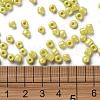 6/0 Opaque Colors Lustered Round Glass Seed Beads X-SEED-A012-4mm-122-3