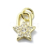 Brass Micro Pave Claer Cubic Zirconia Charms KK-H475-50G-10-1