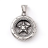 Tibetan Style 304 Stainless Steel Pendants STAS-P305-56AS-1