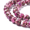 Assembled Synthetic Pyrite and Dyed Howlite Beads Strands G-K317-A03-01-3