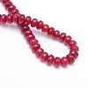 Faceted Rondelle Dyed Natural White Jade Bead Strands X-G-R343-4x6-07-3