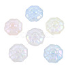 Rainbow Iridescent Plating Acrylic Beads OACR-N010-071-2