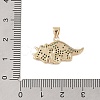 Brass Micro Pave Cubic Zirconia Pendants KK-E111-45D-G-3