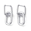 Non-Tarnish Ion Plating(IP) 304 Stainless Steel Hoop Earrings for Women EJEW-D111-03P-1