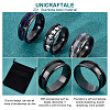 Unicraftale 10Pcs Stainless Steel Grooved Finger Ring Settings STAS-UN0039-22D-5