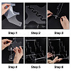 4-Tier Acrylic Sword Katana Holder Stands ODIS-WH0017-108-3