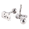 201 Stainless Steel Barbell Cartilage Earrings EJEW-R147-02-2