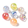 UV Painted Acrylic Beads OACR-H123-04-1