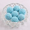 Handmade Woolen Macrame Wooden Pom Pom Ball Beads MAKN-PW0001-047P-1