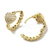 Rack Plating Brass Micro Pave Cubic Zirconia Hoop Earrings EJEW-R162-44G-2