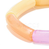 Acrylic Curved Tube Beaded Stretch Bracelet BJEW-JB07980-02-4
