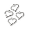 304 Stainless Steel Open Heart Charms X-STAS-F192-059P-1