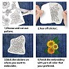 4 Sheets 11.6x8.2 Inch Stick and Stitch Embroidery Patterns DIY-WH0455-046-3