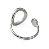 Non-Tarnish 304 Stainless Steel Open Cuff Ring RJEW-L110-015P-3