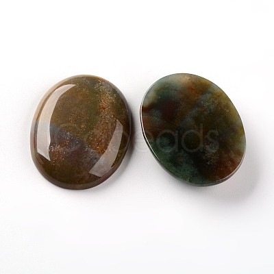 Oval Natural Indian Agate Cabochons G-I171-30x40mm-12-1