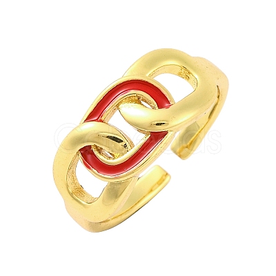 Brass Open Cuff Rings RJEW-U009-21G-1