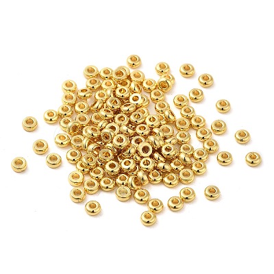 Brass Flat Round Spacer Beads KK-M085-19G-NR-1