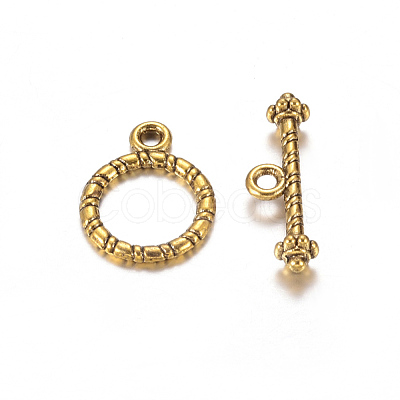 Tibetan Style Toggle Clasps GLF0717Y-1