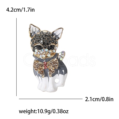 Cat Shaped Alloy Enamel Pins PW-WG2C75B-01-1