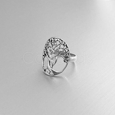 Tree of Life Brass Finger Rings FIND-PW0020-05AS-1