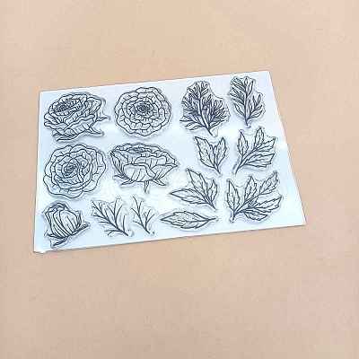 Flower & Leaf Silicone Stamps PW-WG23805-01-1