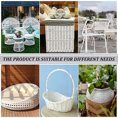 SUPERFINDINGS Plastic Imitation Rattan Wicker DIY-FH0005-79-1